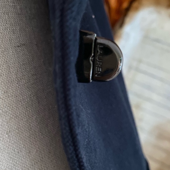 Vintage Classic Ralph Lauren leather Indigo navy blue blazer jacket size 14 EC - Picture 6 of 14